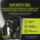 Cabin Cruiser Wheeled Carry On Padded Gear   Travel Boot Bag  Green  used 