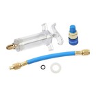 Oil   Dye Injector 30ml 1oz Manual Compressor R134a Quick Coupler Connector