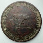 1856 John Plane   Co Belvidere Il Merchant Token - Anvil   Stove Hardware