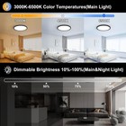 12 Inch Led Flush Mount Ceiling Light Fixture With Night Light  Dimmable Lights