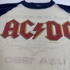 Vintage Ac dc Back In Black 1980 Usa Tour Jersey Shirt Small