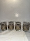 Georges Briard Mid-century Modern Retro Gold Silver Rocks Bar Glasses Set Of 4