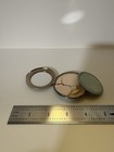 Vintage Art Deco Powder Compact Etched Silvertone - C