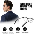 Samloo 3 Pairs Eyeglasses Ear Cushions For Glasses 2 3   Black 