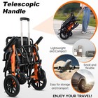 All Terrain Foldable Wheelchair  Trolley Design  Swing Armrests  Weight 26 7 Lbs