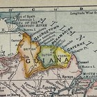 Antique Rand-mcnally 1908 Map Of Brazil   Guiana 7   x6   