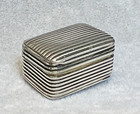 18c  Antique Georgian English Sterling Silver Gild Vinaigrette Scent Box Ribbed