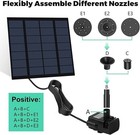 Solar Power Fountain Submersible Floating Water Pump Bird Bath Pond Garden Decor