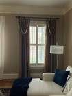 Custom Taupe tan Embroidered Silk Pleated Lined Drapes  set Of Two 50 x103  euc