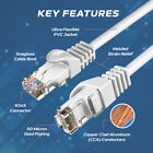 Cat6 Ethernet Patch Cable For Modem Router Network Internet Wire 1 5ft-200ft Lot