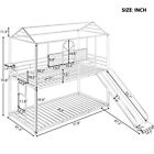 Twin Over Twin Bunk Bed With Slide House Bed Metal Bed Frames For Kids Bedroom