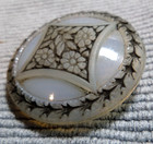 Antique Vaseline Glass Button Flowers 4-way Shank