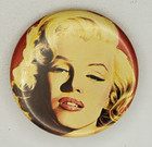 Vintage 1980 Marilyn Monroe Artwork Pinback Button By K Thorton And Boxed In