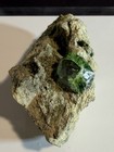 Green Demantoid Garnet  Specimen On Rock Matrix Mineral Specimen Display Piece