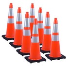 Reflective Collar Pvc Traffic Cone Four Color Weighted Base Day night Visibility