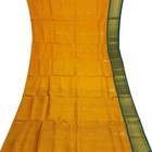 Vintage Orange Sarees 100  Pure Kanjivaram Silk Zari Handwoven Sari 5yd Fabric