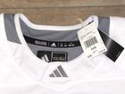 Adidas Aditeam White Stk Practice 3-stripe Hockey Jersey  55 Size Youth Goalie