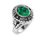 Oval Birthstone High School Class Ring College Collection University 925 Silver