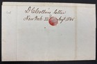 1845 New York Letter Stampless Maritime Mail Cover To Hartford Ct Usa