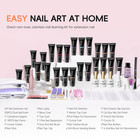 52pcs Poly Nail Gel Kit With Drill And U V Light 24 Colors Poly Nail Extension G