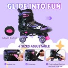 Roller Skates For Boys Girls Kids  4 Size Adjustable Quad Skates With All Lig   
