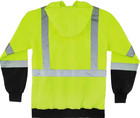 Ergodyne Men s Class 3 Lime Green Hooded Sweatshirt - 2xl