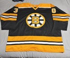 Signed Gerry Cheevers Hof 85 Boston Bruins Yellow   Black Custom Jersey Jsa Coa