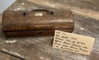 18th Century Revolutionary War Antique Dome Topped Burl Wood Locking Box Vintage