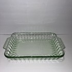 Vtg Martha Stewart Everyday Mse 9 x 13  Green Ribbed Casserole 3 Qt Dish
