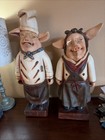 Vintage Fiberglass Resin Mr Mrs Pig Chef Large Statues 25  21  Restaurant D  cor