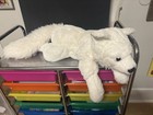 Fao Schwarz Large White Wolf Plush Stuffed Animal 24   36    2024 Lying Down