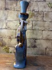Blue And Gold Jim Beam Decanter With Most Labels Intact  Great Condition 1970s