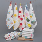 5pcs set Newborn Baby Handkerchief Face Towel Cloth - 6 Layer Muslin Soft Cotton
