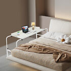 Height Adjustable Overbed Table  Overbed Table With Wheels  Over Bed Desk White