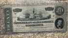 1864 Confederate States America Currency  20 Dollar Note  And 1923 Silver Certif