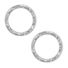 2 Pcs Car Bling Engine Start Ring Decal  Crystal Double Rhinestone White  2 Pcs