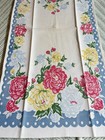 Vintage Printed Kitchen Cotton Dish Towel   Vibrant Beautiful Condition 