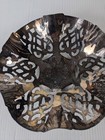Vintage Pierced Silver Plate Basket Candy Dish Tray With Handle Tarnished