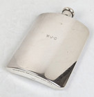 Tiffany   Co Sterling Silver 2 Gills Hip Flask  W  Monogram 304 Grams Very Good