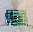 Vintage Sonoma Mosaic Plates  Set Of 2 Glass Candle Holders