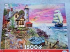David Maclean 1500 Piece Jigsaw Puzzle Lighthouse Sail Boat Sealed 32  X 24 