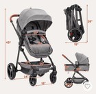 Vevor Travel System Stroller With Infant Bassinet  2-in-1 Baby Cradle   