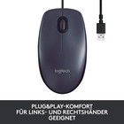 Logitech M100 Usb Wired Corded Optical Mouse Right Or Left Hand Use Mac Pc Black