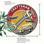 Vintage Craftsman Tools Tin Metal Sign Iron Wall Art With Wrench 8x8