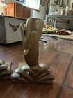 Vintage Brass White Whale Bookends 6 5  Tall 22oz Art Deco Vibe Coastal Style