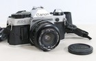 Canon Ae-1 Program 35mm Slr Film Camera With Vivitar 28mm Wide Angle Lens