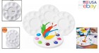 Kids  Plastic Paint Palettes  Lightweight 6 7 Inch Round Trays For Art Projects