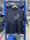 Men Women Vintage Style Blue T Shirt  Distressed Summer Worn High Street Top Tee