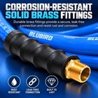 Blubird Dual Arm Retractable Reel  Heavy Duty Steel 1 2  X 100ft Rubber Air Hose
