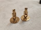Round Gold Tone Cuff Links Vintage